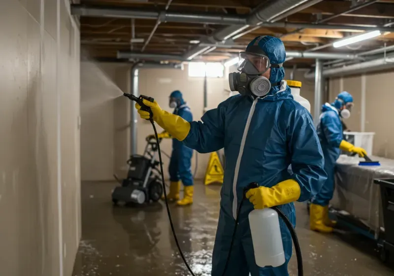 Basement Sanitization and Antimicrobial Treatment process in Odessa, FL