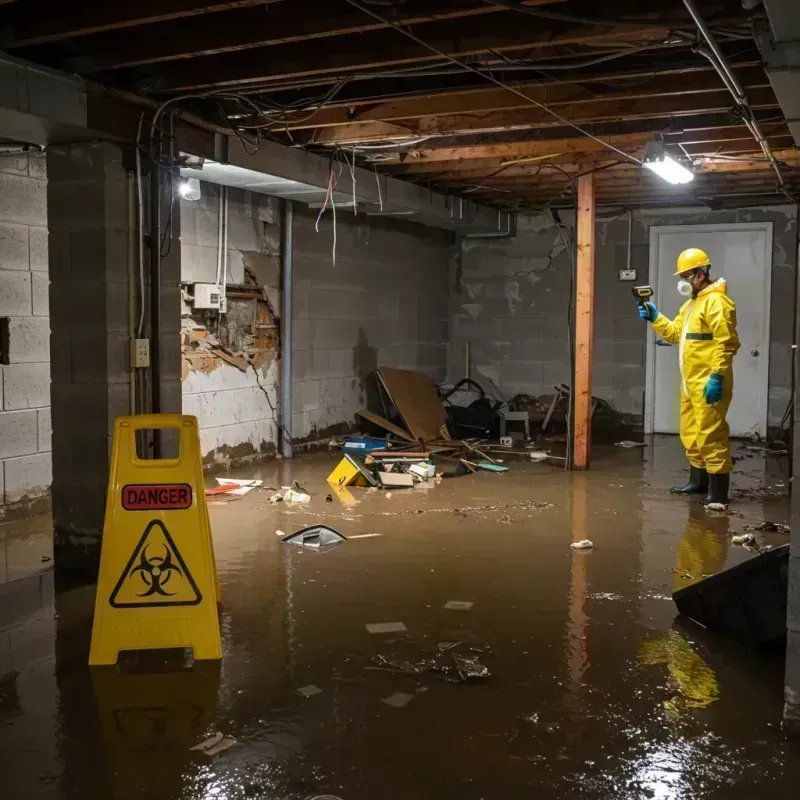 Flooded Basement Electrical Hazard in Odessa, FL Property